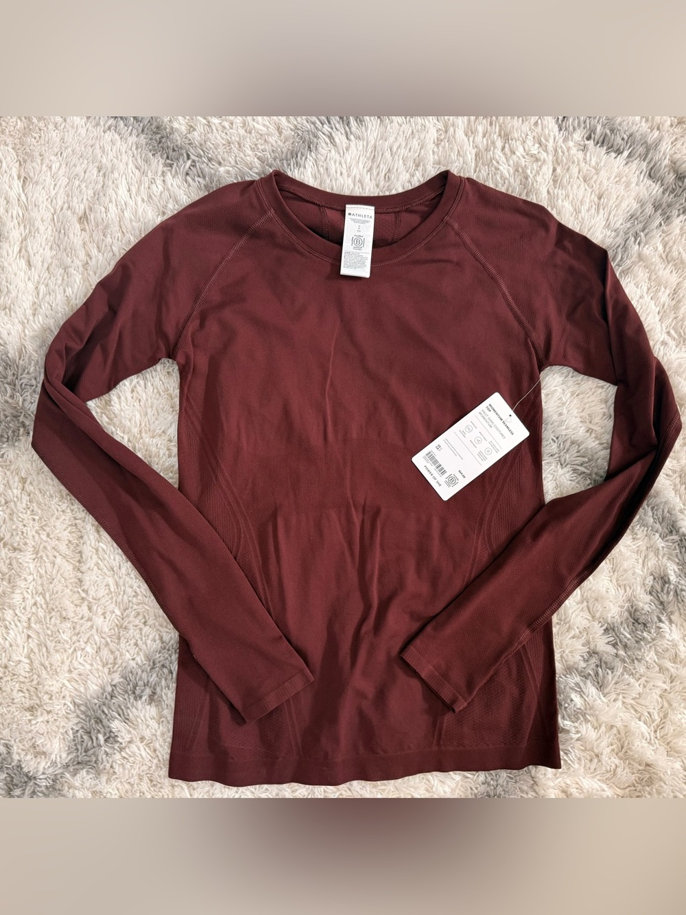 NWT Athleta Momentum Seamless Long Sleeve Top - Women’s Sz Small